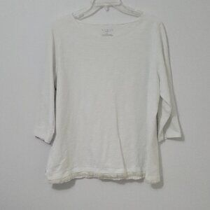 Talbots White 3/4 Sleeve Blouse, Size 2X
